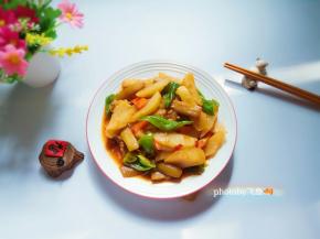 少油的地三鲜。