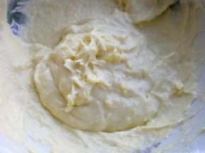 拌好的面糊。烤箱180度预热。