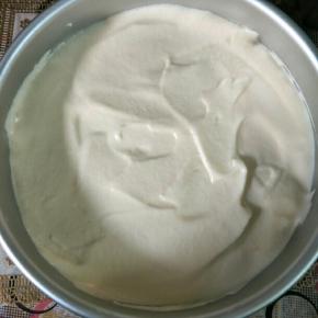 倒入模具抹平，轻轻震一下去气泡，放入烤箱中下层130度烤30分钟，再转150度烤30分钟