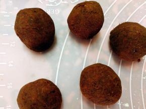 自制豆沙，搓圆