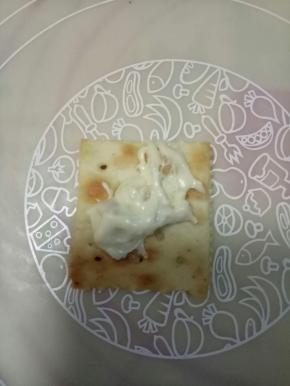 放在一块饼干上