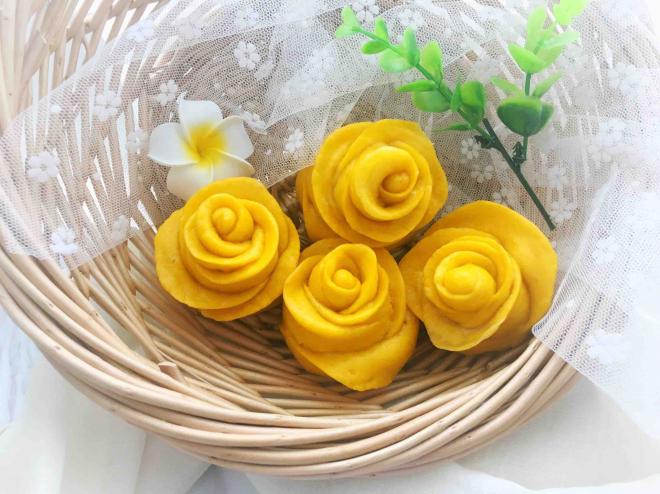 南瓜玫瑰花馒头