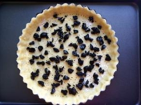 撒上切碎的黑橘子凉果。