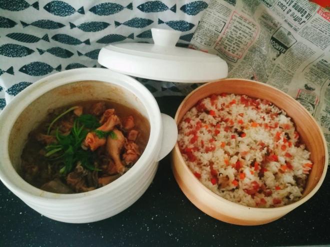 啤酒鸭&香菇腊肠饭