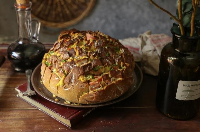 培根芝士黑麦包