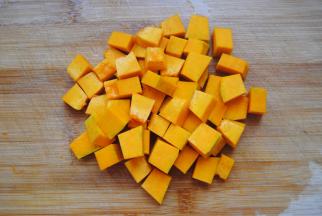 南瓜切成小块