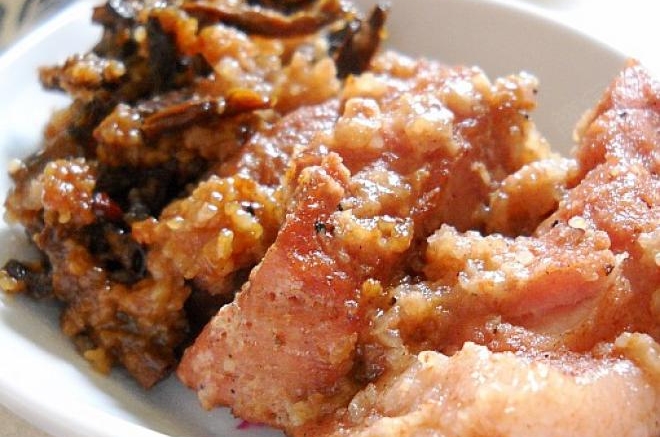 干豆角粉蒸玫瑰腐乳肉