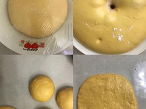 放入大碗里盖上保鲜膜送进发酵箱，在27度的环境下发酵二倍大。
用手指沾面粉戳洞洞口不回缩不塌陷就好。