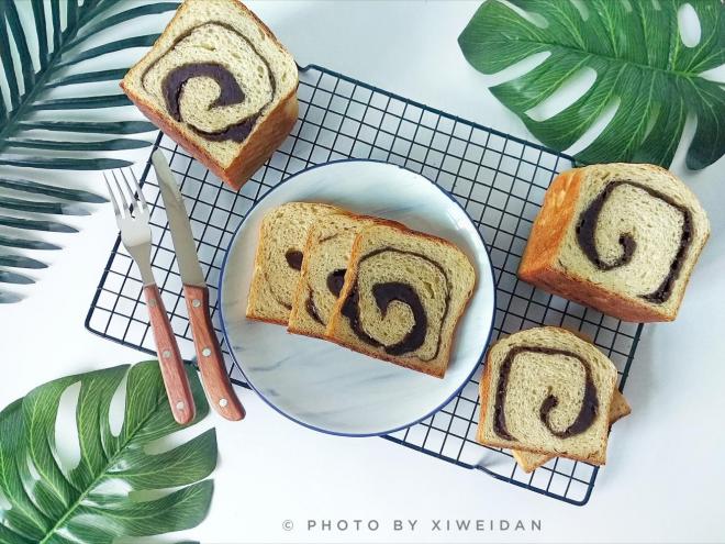 全麦奶香豆沙吐司