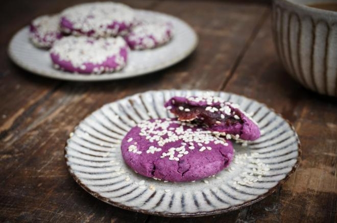 紫薯糯米饼