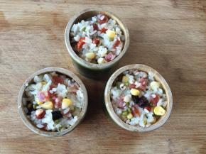 装入竹筒，9分满即可；