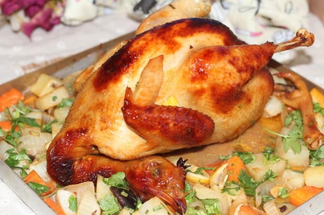 澳尔良风味烤全鸡