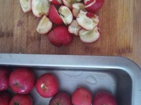 切成四瓣，去籽，去尾部的脏。