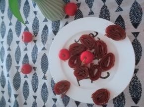 酸酸甜甜开胃的果丹皮就好了。