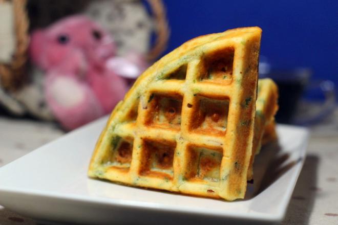 蔬菜培根华夫饼