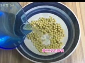 黄豆浸泡数小时