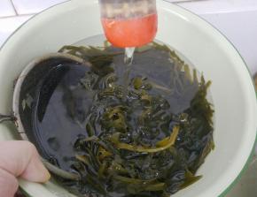 把海带丝过两次凉水。