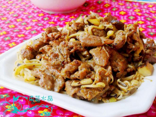 双菇滑牛柳