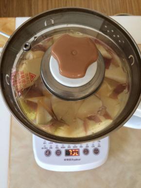 盖上盖子，调到煮汤键即可。