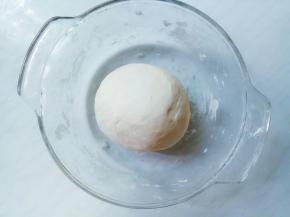 和成光滑面团，盖上盖子，放置一边醒发。