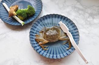 大闸蟹用刷子刷干净