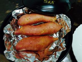 剃过边摆好红薯的样子