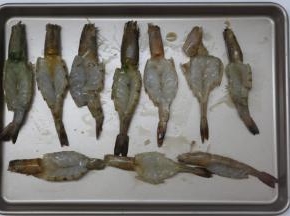 烤盘先刷一层薄油，腌制好的大虾平铺在烤盘上