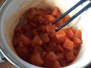 搅拌，均匀，腌制4个小时；