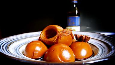 12.泡好的酱油蛋颜色非常的靓丽。