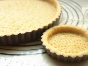 用叉子扎一些孔，避免烤的时候鼓起来。共做了1个9寸的派和两个4寸的。