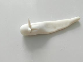 蜗牛身体，剪出两个触角。