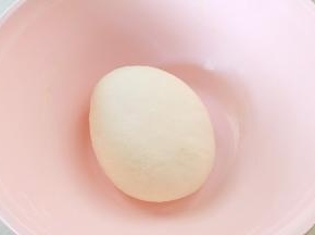 揉至光滑的面团，盖上湿布醒发。