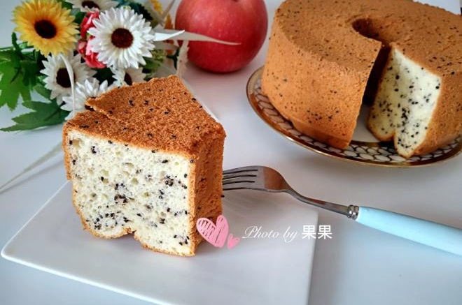 咸味黑芝麻戚风蛋糕