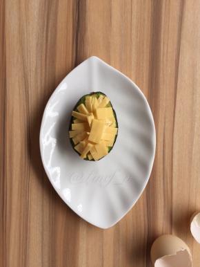 放入切细的芝士
