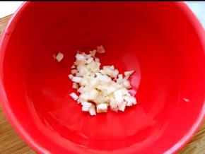 大蒜切成蒜粒