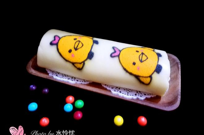 小鸡快跑（彩绘蛋糕卷）