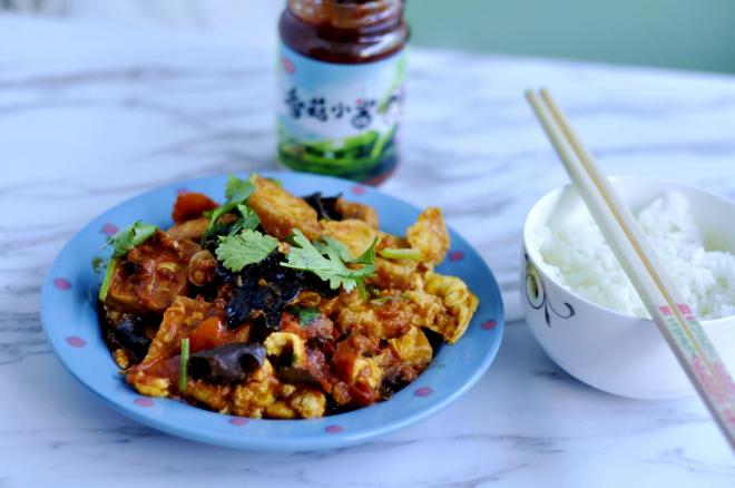 木耳番茄炒豆腐