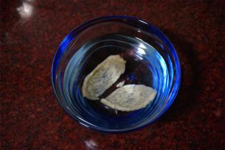 燕窝先用温水浸泡湿润。