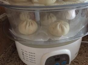 冷水上锅，15分钟，蒸好后，焖5分钟；