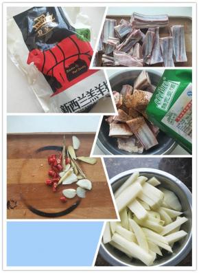 将各种食材准备好，吧各种辅料放入干羊排搅拌均匀，放冰箱冷藏2小时以上腌制入味
