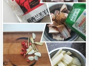 将各种食材准备好，吧各种辅料放入干羊排搅拌均匀，放冰箱冷藏2小时以上腌制入味