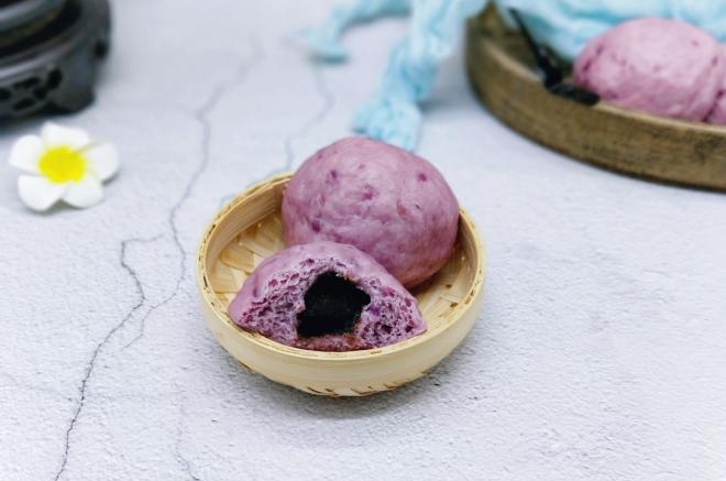紫薯豆沙包