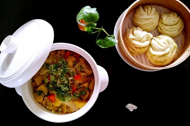 美味一锅出（三）东北大乱炖+家常大花卷