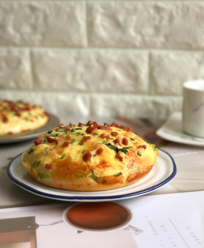 葱香芝士火腿面包