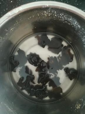 准备木耳泡发。