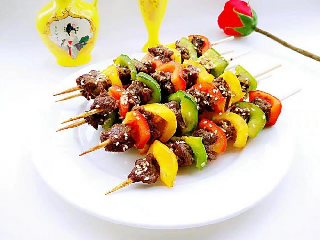 彩椒牛肉串