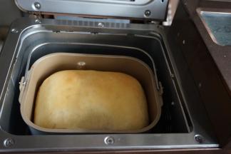 发酵完后，选择面包机的烘烤程序34分钟左右