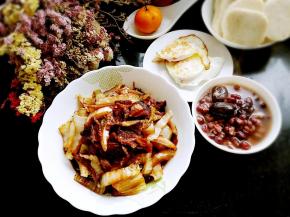 白菜炒熟就可上桌