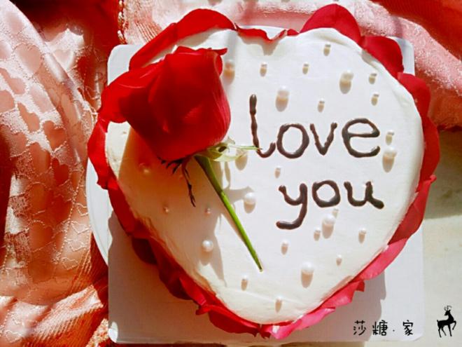 心形玫瑰花蛋糕