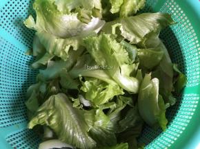 生菜洗净后待用